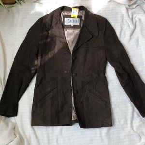 Thrifted retro leather jacket